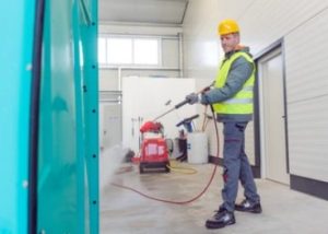 cleaning portable toilet