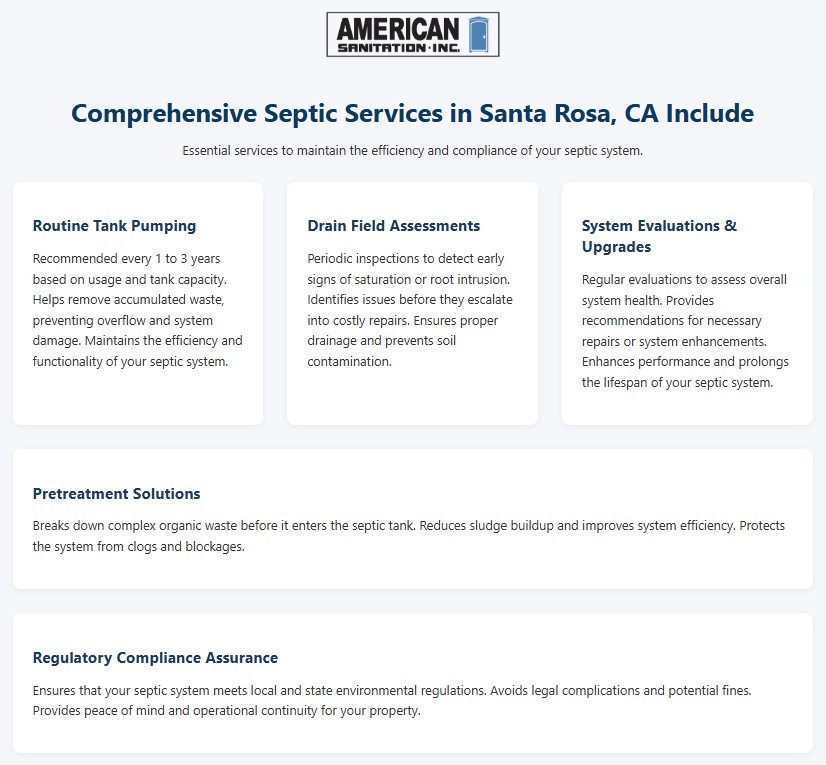Comprehensive Septic Services in Santa Rosa, CA